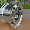 22,5 pouces 22,5x11,75 10 Tapon trapézoïde / trous carré alliage forgé et aluminium Double roue de roue de camion poli pour les pneus