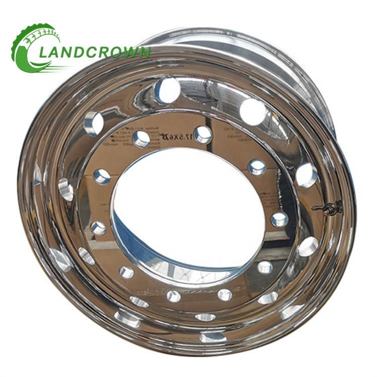 China Factory Wholesale 22.5 Inch Aluminum/Alloy Truck Wheel Rim New 385/65R22.5 Silver 22.5x11.75 11.75x22.5 Truck Tires Size