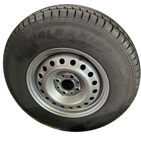 DOUBLE KING/LUISTONE Brand Assembled 165R13LT Tractor Tyre and Tube with 4.5X13 Wheel Rim for Agricultural Tractors