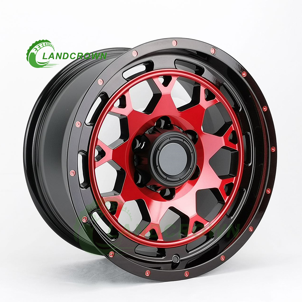 TC08 黑色车面+轮缘铣孔+红色透明漆 logo