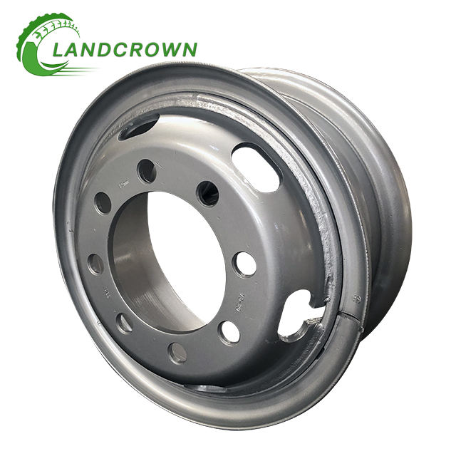 New 7.5V-20/7.50V-20/7.5-20/7.50-20 8-Hole Trailer Light Truck Hub Steel Material with Silver Finish Compatible 11.00R20 Tire