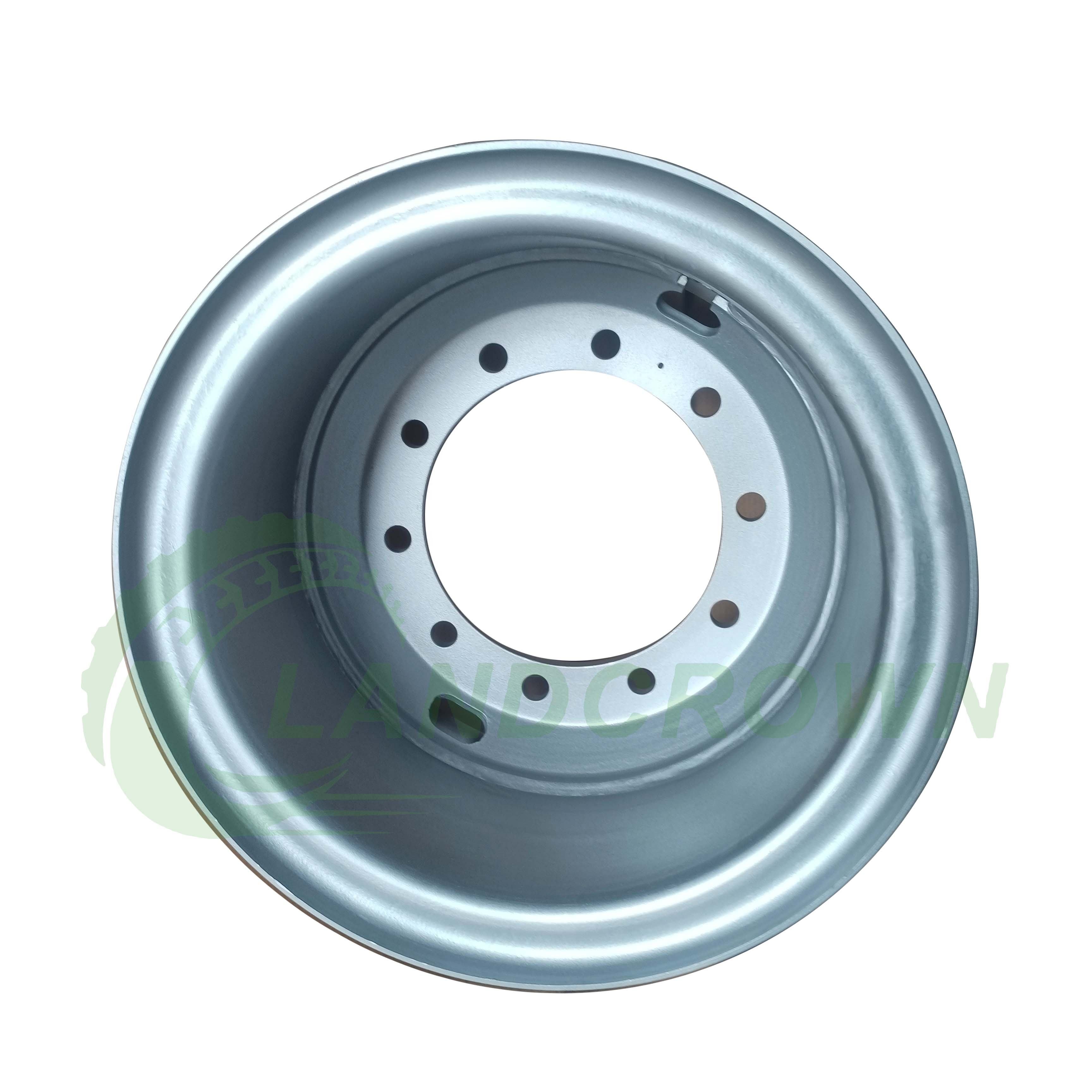 China Manufactured Heavy Truck Tire Wheel Rim Ring New 10.00-20 ET 135 DOT Grade Silver 1400-20 14.00R20