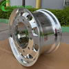 22,5 pouces 22,5x11,75 10 Tapon trapézoïde / trous carré alliage forgé et aluminium Double roue de roue de camion poli pour les pneus