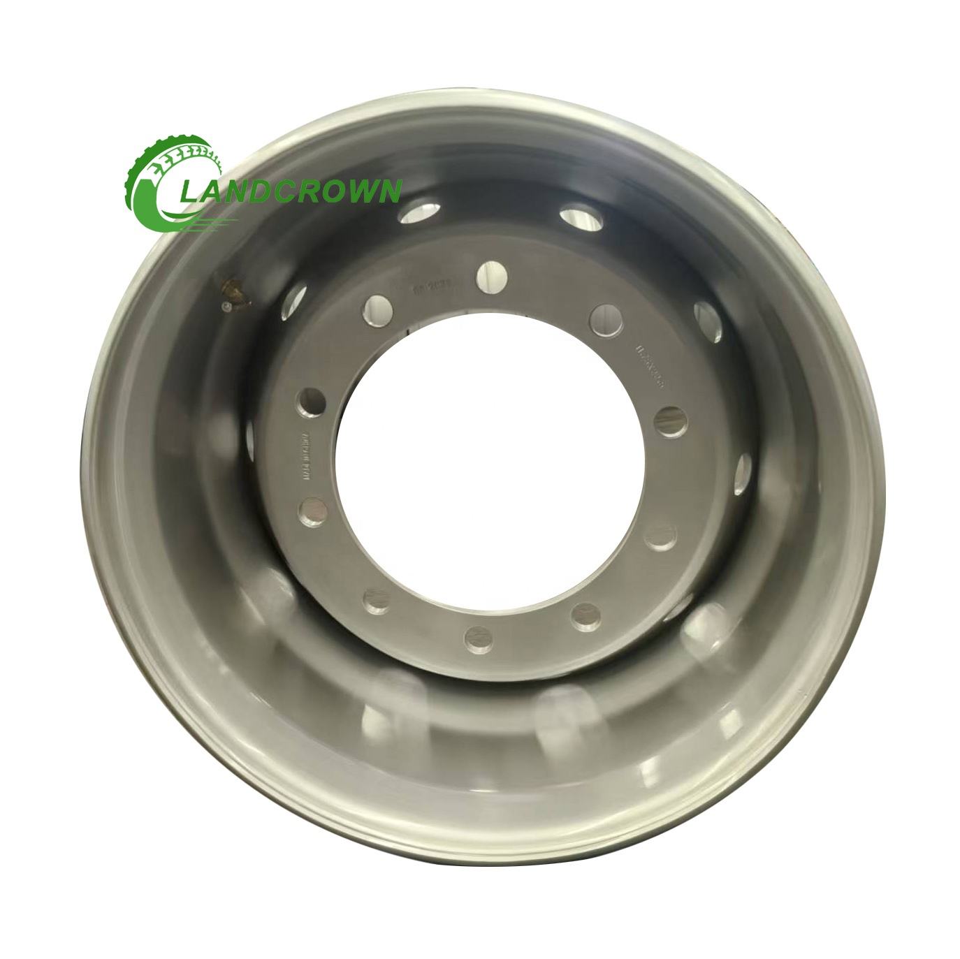 China Manufacture New Tubeless 11.75x22.5 Heavy Truck Tire 385 65r22.5 Steel Wheel Rim Ring 22.5*11.75 Size Silver for