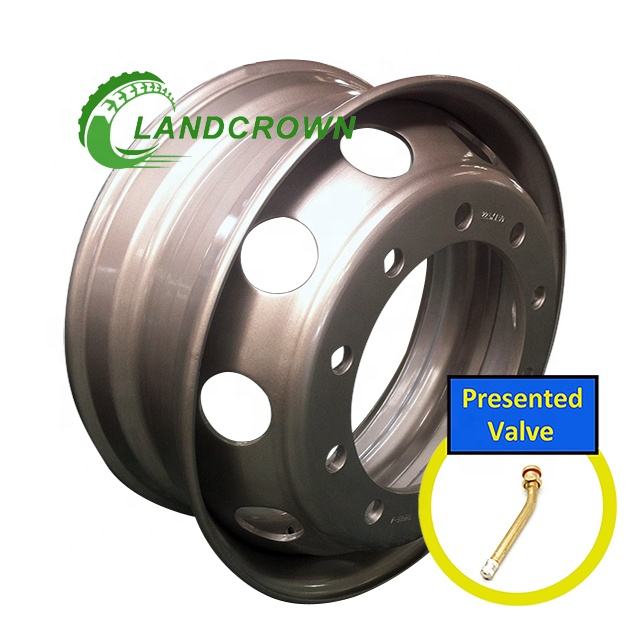 Wholesale 22.5x6.75 6.75x22.5 Heavy Duty Tubeless Truck Steel Wheel Rim for Truck Tire Size 11R22.5 255/70R22.5 265/70R22.5