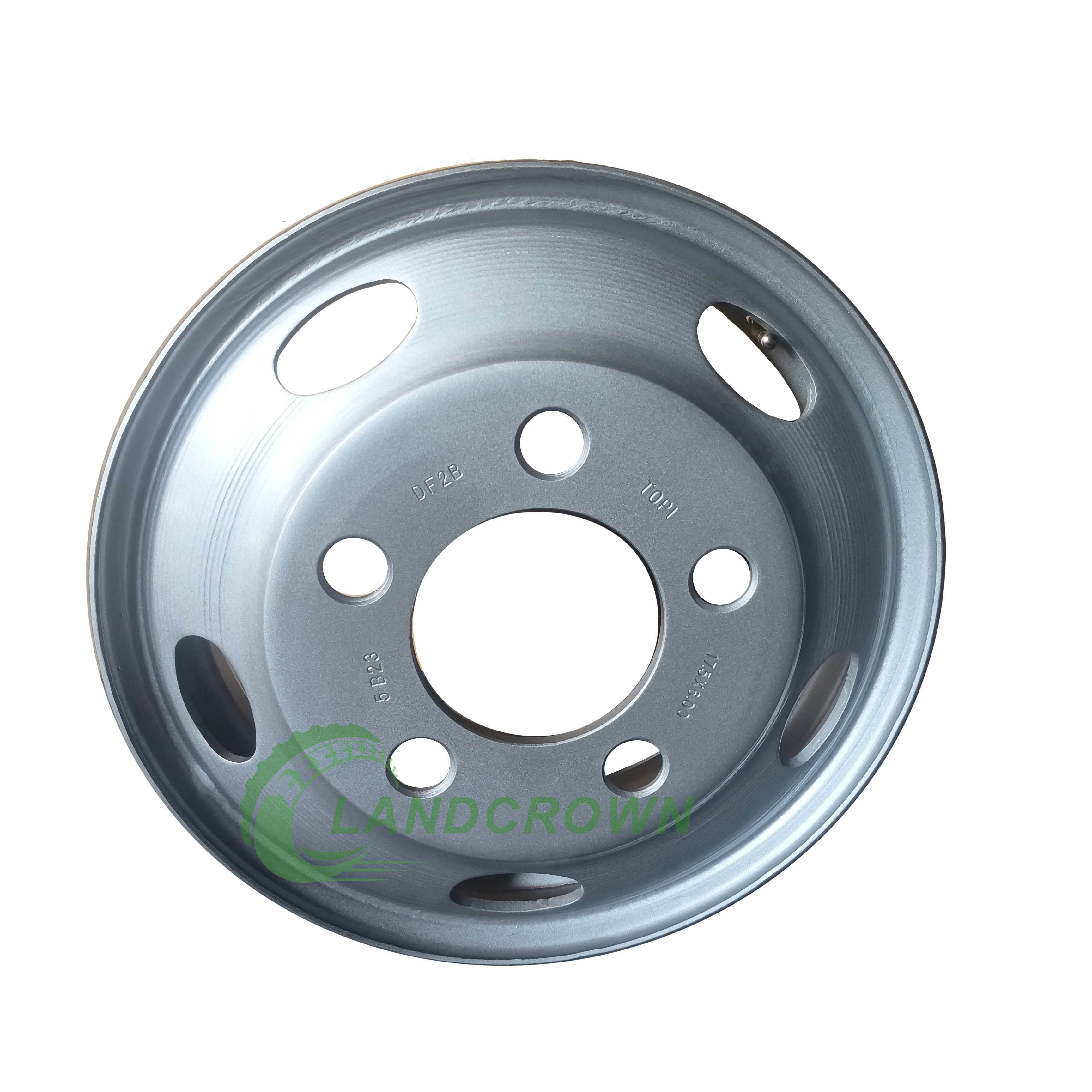 17.5Inch Light Truck Tubeless Steel coaster Wheel Rim 17.5x6.75 17.5x6.00 6.75x17.5 6.00x17.5 Valve Outside for Tire 225/75R17.5