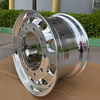 22,5 pouces 22,5x11,75 10 Tapon trapézoïde / trous carré alliage forgé et aluminium Double roue de roue de camion poli pour les pneus