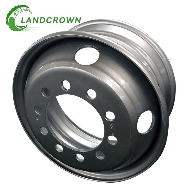 New 19.5x6.75 6.75x19.5 Steel Truck Wheel Rim Silver Finish Condition Like New for Sale