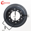 5.5F-15 Lock Ring Forklift Rims for 7.00-15 Solid/Pneumatic