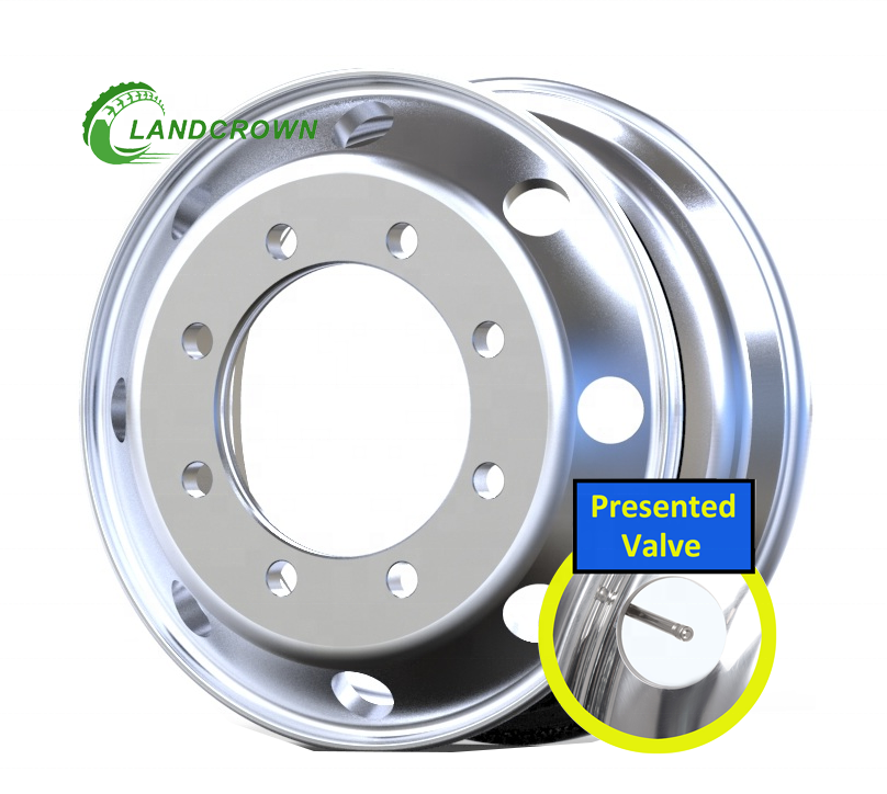 RICHRISE OEM F450/F550-10 LUG 19.5*6.75 Aluminum Truck Wheel Rim Steel Truck Tube Wheels & Rims 19.5x6.75 19.5x7.50 22.5 Wheels