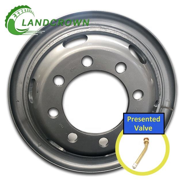 8 Holes 20 Inch coaster Steel Wheel Rims 7.5V-20 7.50V-20 7.5-20 7.50-20 for Light Truck Tire 11.00R20