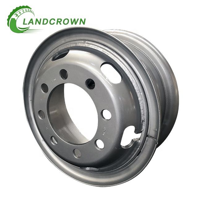 Heavy Duty 7.5-20/7.50-20/7.5V-20/7.50V-20 Steel Wheel Rim for Truck Bus New Silver for TBR Tire 1000R20/10.00-20/10.00R20/10R20