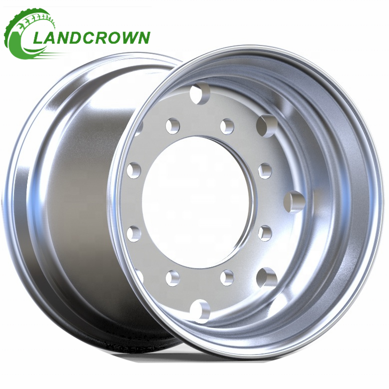 China Manufactured Tubeless 20.5 Inch DOT Grade Forged Alloy Aluminum Wheel Rim Ring for Semi-Trucks 20.5x14.00 20.5x14