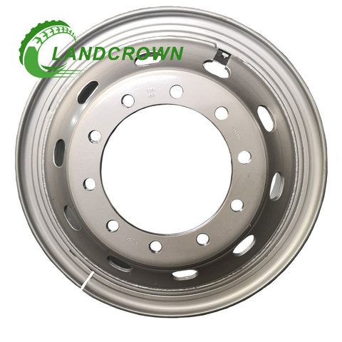Factory Direct 8.5-24 8.50-24 Steel Wheel Custom Design for Truck Tires 12.00R24 New Condition with Silver Finish