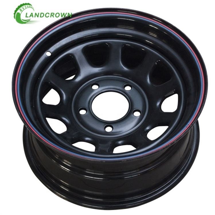 15 Inch China Factory Wholesale SUV Trailer Steel Wheel Rims 15x7 15x8 15x9 for Off-road Vehicle