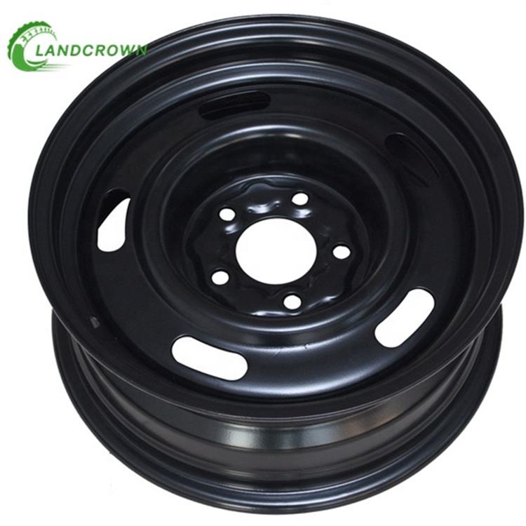 High-strength Steel Wheels 15Inch Black Painted Steel Wheel Rims Stylish Weather-Resistant Finish for Compact Car Steel Wheel