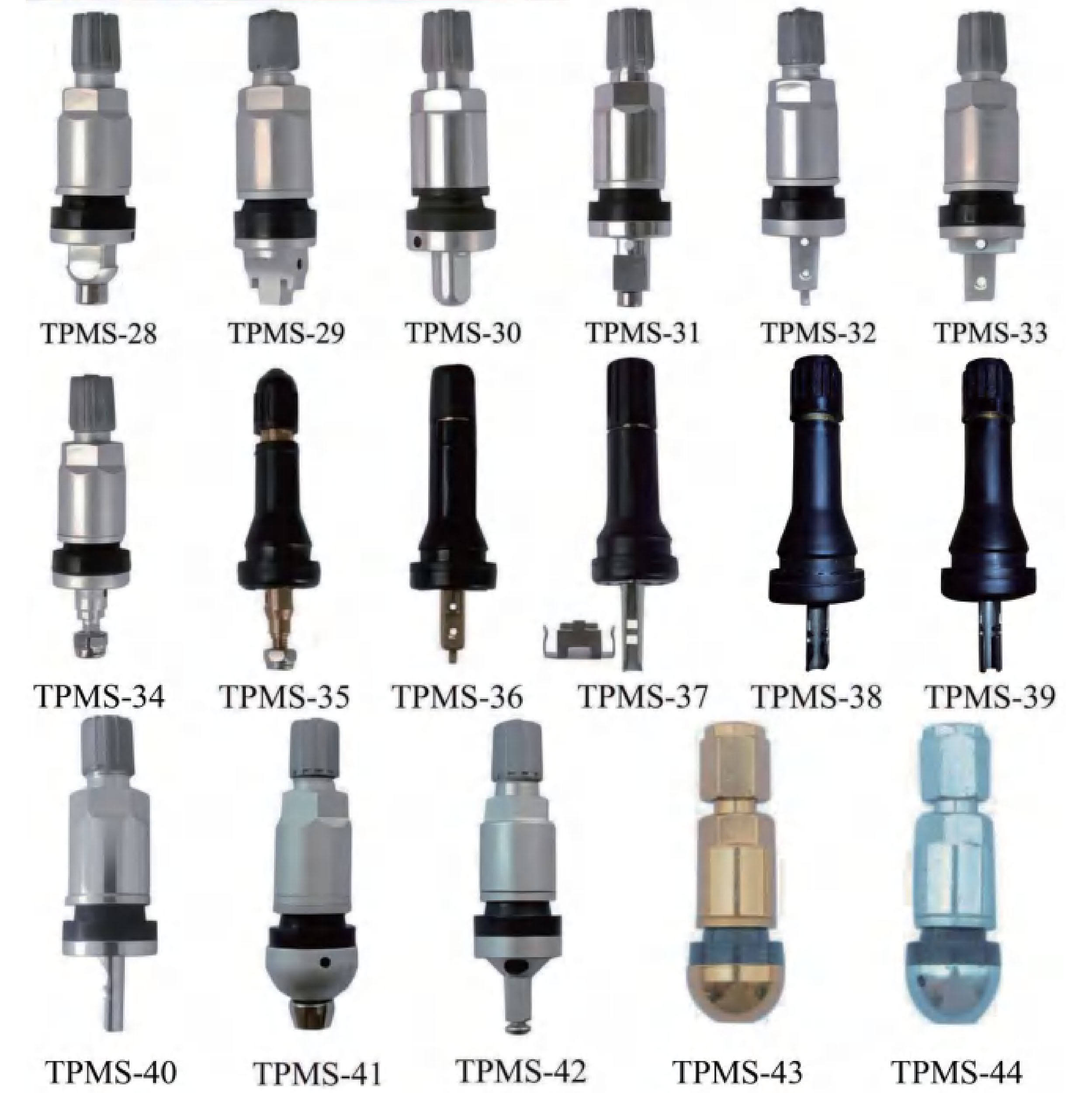 Car Wheels Brass Valve Nozzle TPMS-28 TPMS-29 TPMS-30 TPMS-31 TPMS-32 TPMS-33 Passenger Car Tire Valve Stem