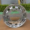 22,5 pouces 22,5x11,75 10 Tapon trapézoïde / trous carré alliage forgé et aluminium Double roue de roue de camion poli pour les pneus