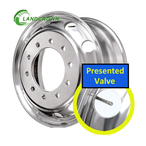 RICHRISE 22.5x8.25 and 22.5x9.0 Inch Truck Wheel Forged Rim PCD 10x285.75 Customized Both Side Polished Color Heavy