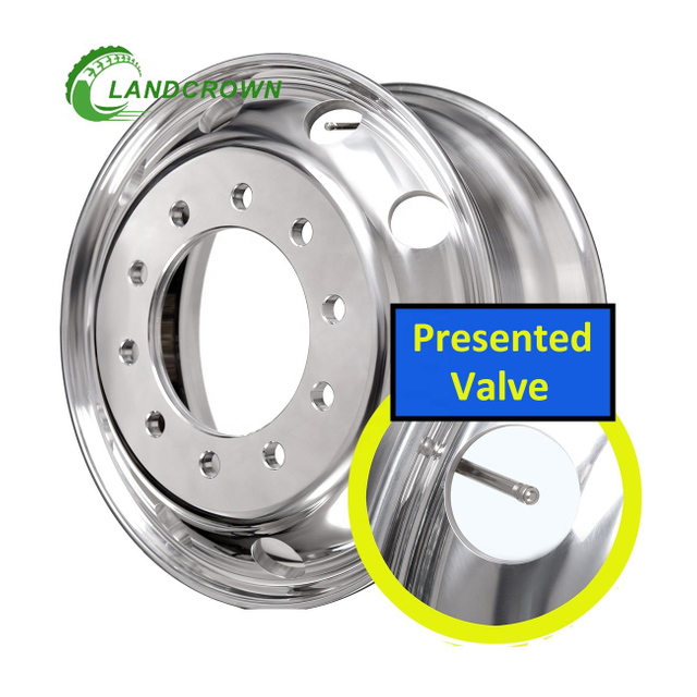 RICHRISE 22.5x8.25 and 22.5x9.0 Inch Truck Wheel Forged Rim PCD 10x285.75 Customized Both Side Polished Color Heavy