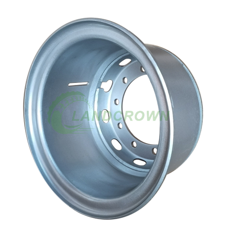 Wholesale 10.00-20 and 14.00-20 Truck Tube Steel Wheel Rims Factory Direct 3Pcs Pieces New Condition Silver Finish 1400r20