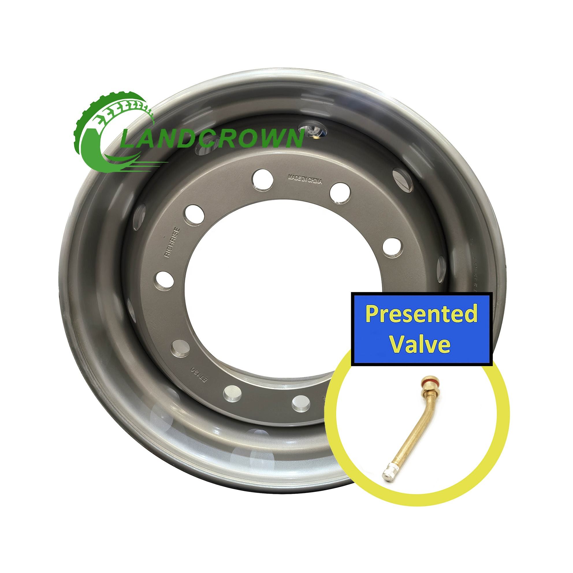 22.5x14.00 Commercial Sem Heavy Truck Steel Tubeless Wheel Rim 14.00x22.5 for 18R22.5 425/65R22.5 445/65R22.5 445/75R22.5 Tire