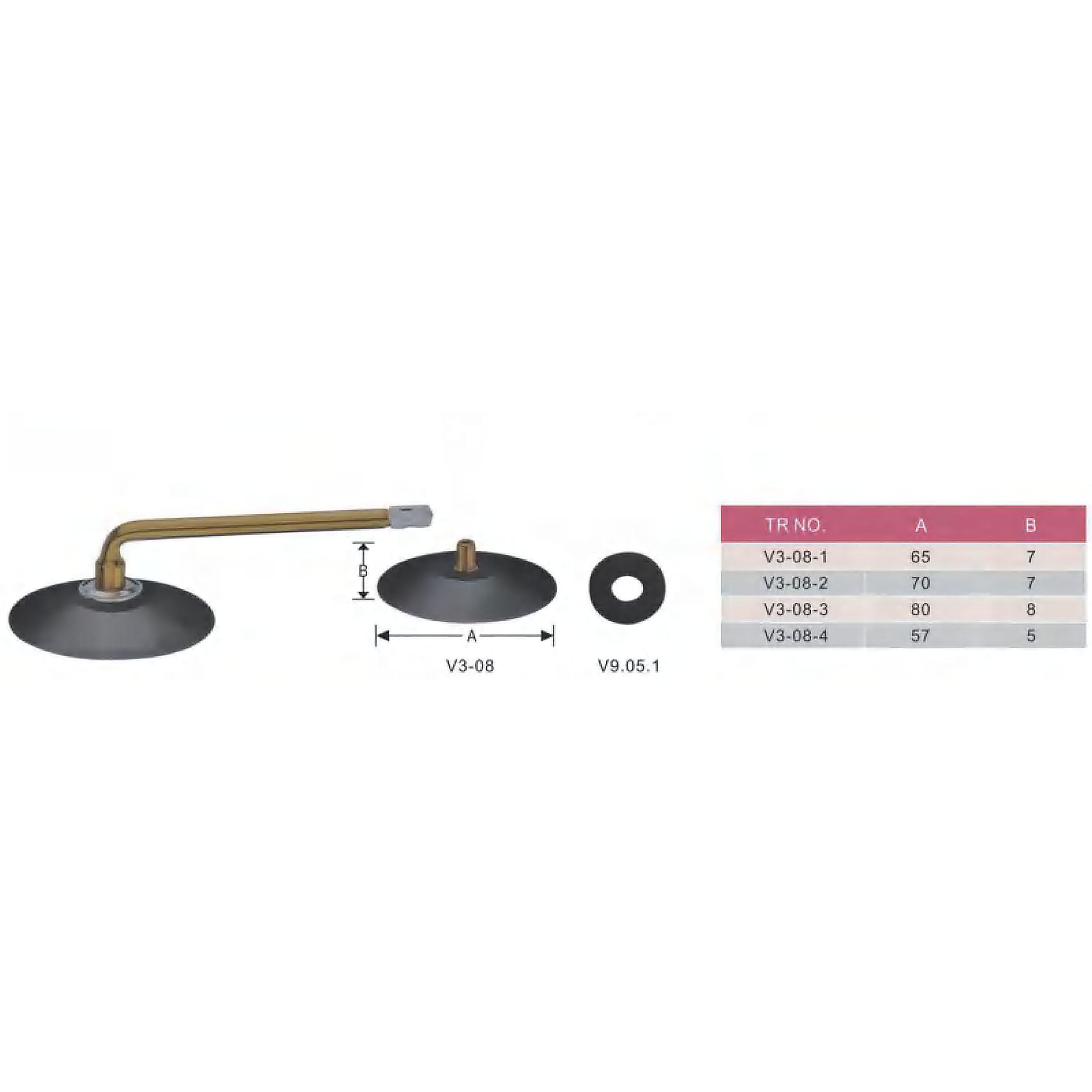 Truck Wheels Brass Valve Nozzle V3-08-1 V3-08-2 V3-08-3 V3-08-4 for Truck Tires and Bus Tyres