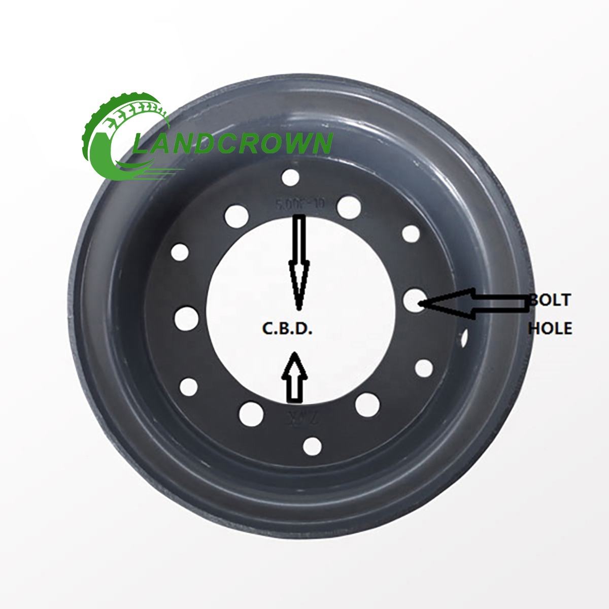 Industrial Vehicle 7.50V-20 7.50-20 7.5-20 Steel Rim Forklift Wheel Rim for 10.00-20 10.0-20 Tire
