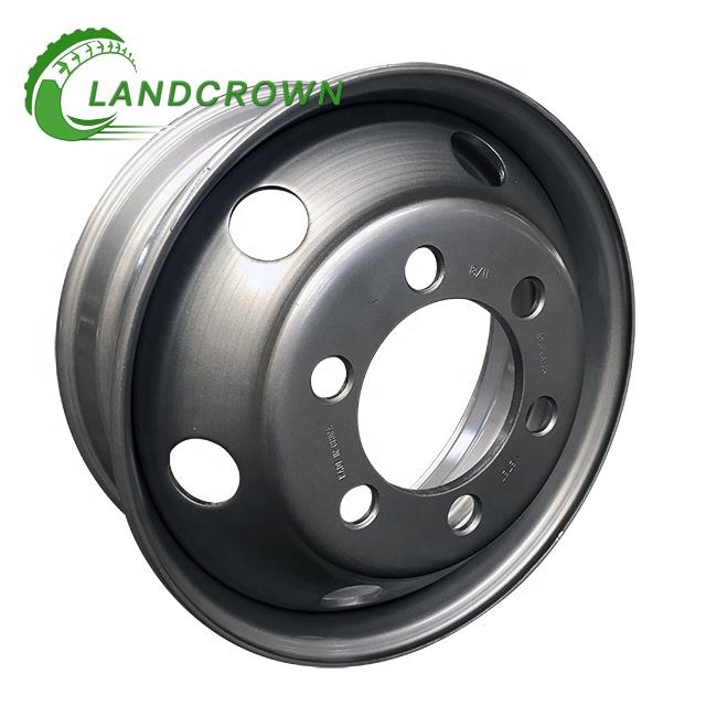 19.5 Inch Truck Tubeless Tyre Wheel Rims Silver Finish New Condition-Manufacturers' 19.5x6.75 6.75x19.5 for Semi Trailer Parts