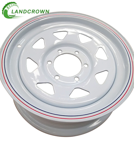 China Factory Direct 14 Inch 14x7.0 14x8.0 RV Trailer Steel Wheel Rim for Tire 225/85R14 255/85R14 - Custom Sizes Available