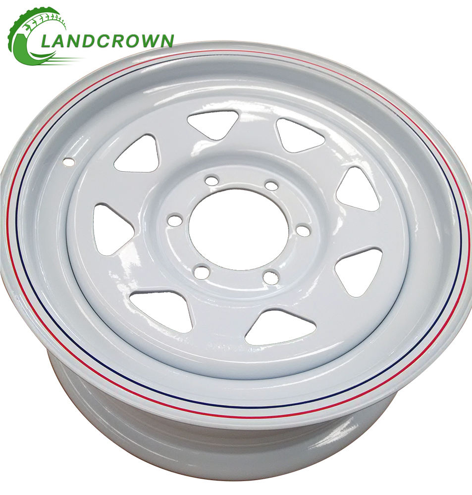 China Factory Direct 14 Inch 14x7.0 14x8.0 RV Trailer Steel Wheel Rim for Tire 225/85R14 255/85R14 - Custom Sizes Available