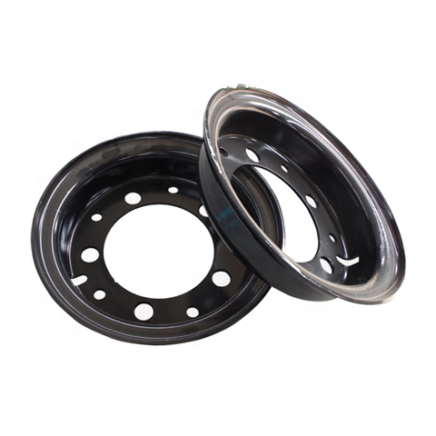 China Manufacturer Customized Industria Steel Specifications Forklift Parts Front Rear Split Wheel Rim Ring 3.70-9 3.70R-9