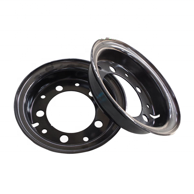 China Manufacturer Customized Industria Steel Specifications Forklift Parts Front Rear Split Wheel Rim Ring 3.70-9 3.70R-9