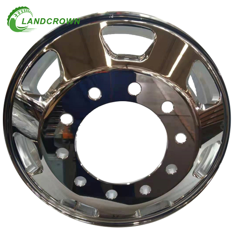 22.5 Inch 22.5x8.25 Forged Aluminum Truck Wheel Rim 7 Trapezoid Vent Holes For Tire 11R22.5