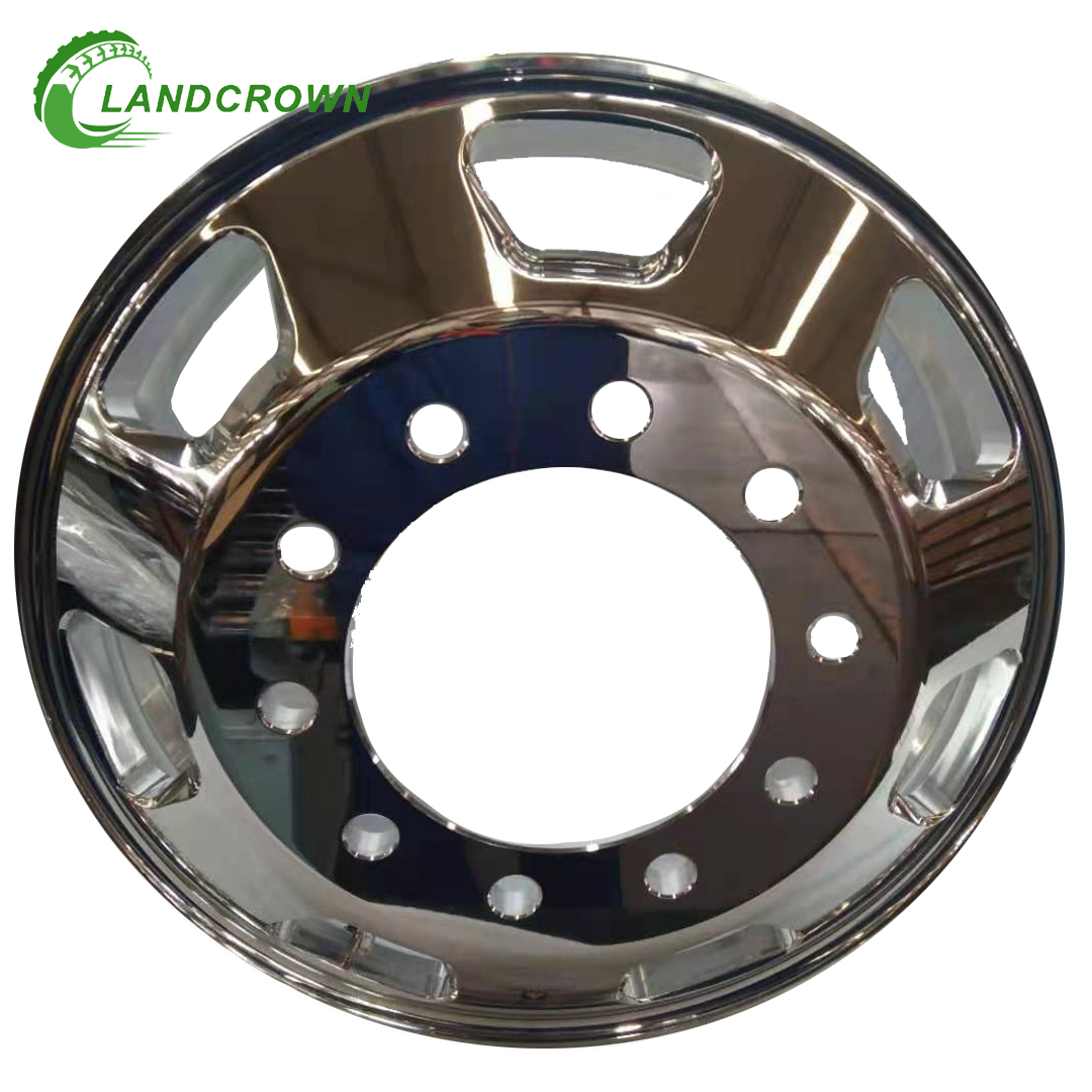 22.5 Inch 22.5x8.25 Forged Aluminum Truck Wheel Rim 7 Trapezoid Vent Holes For Tire 11R22.5
