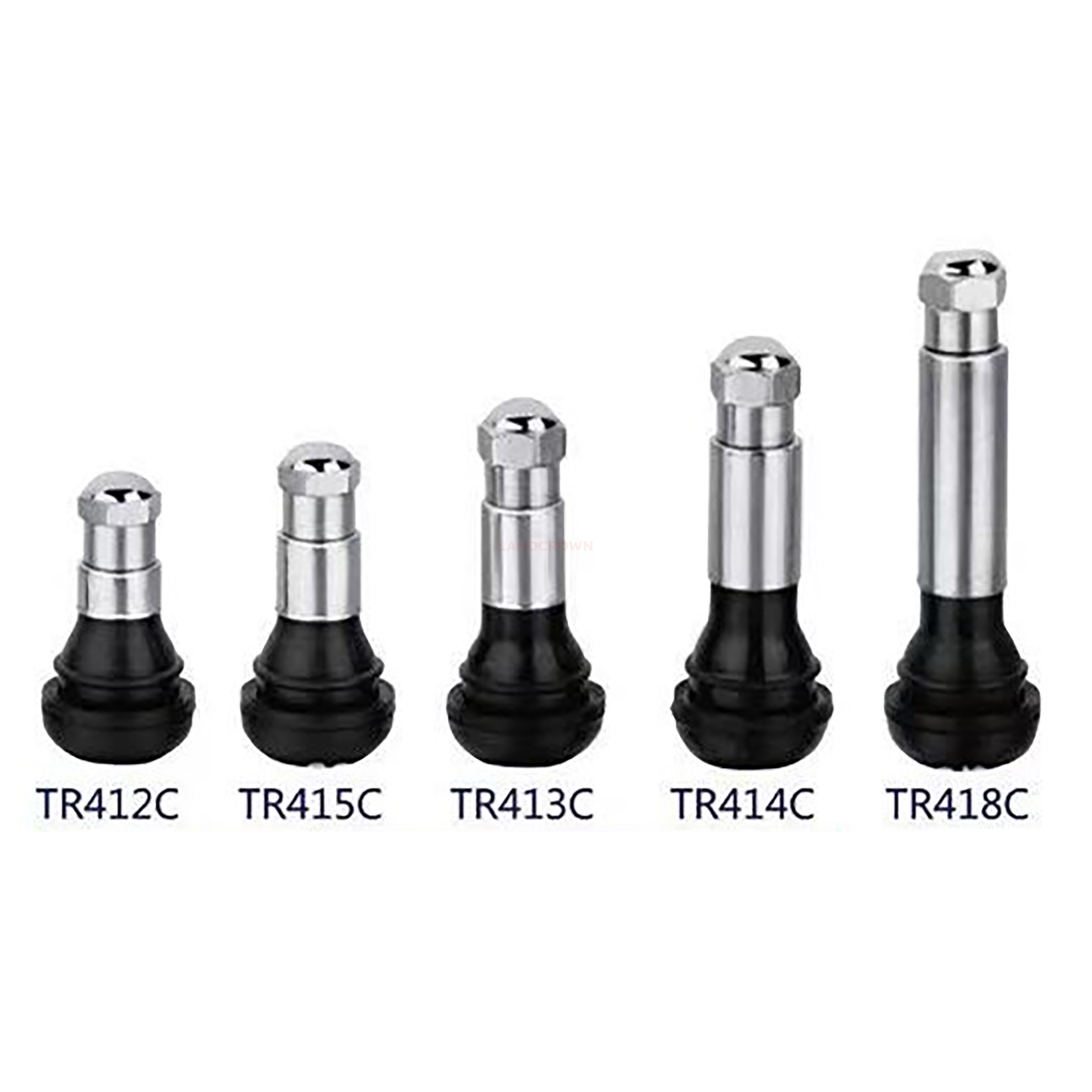 Multi-Model Car & Trailer Tire Valve Stems - TR412/TR413/TR414/TR415/TR416/V3-15 for Tubeless & Standard Tires 